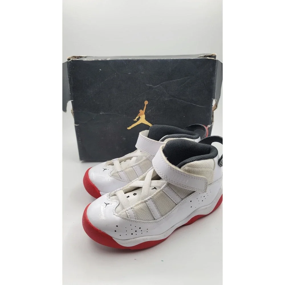 TODDLER KIDS NIKE AIR JORDAN 6 Rings (TD) White / Red Sz 10C